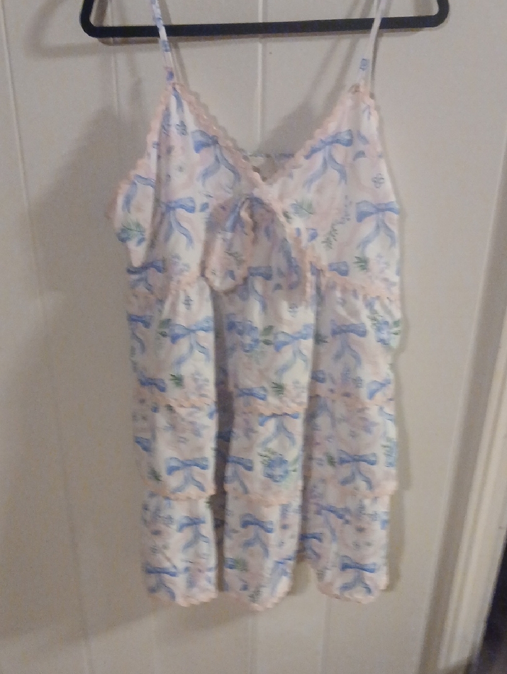 Simply Southern Pink and Blue Bow Print Mini Dress